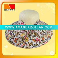 Wholesale colorful straw floppy hat