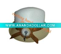 Wholesale womens fedora straw hat/hot sale straw floppy hat