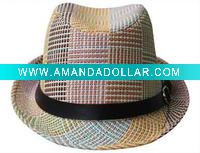 Wholesale fashion design men's plain straw hat