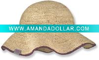 Wholesale floppy straw paper hats