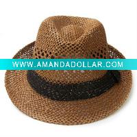 Wholesale trendy floppystraw hats with lace