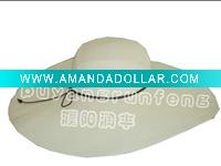 Wholesale white brim straw hats/floppy straw hats