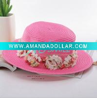 Wholesale 2012Fashion flower decorated witches beach hatNUS02HN37