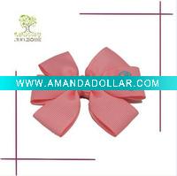 Wholesale fashion flower design polyester hair bows for girls (letter G)