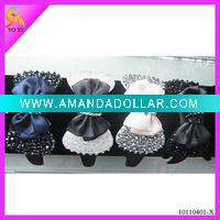 Wholesale CRYSTAL WRAPPED HAIR BOW