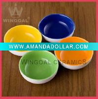 Wholesale WG365 colorful ceramic round dish