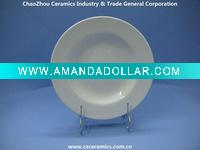 10.5" ceramic round dinner plate