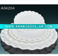 2012 Hot Sale White Ceramic Round Flat Plate