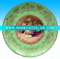 Round porcelain fruit platter , ceramic fruit dish