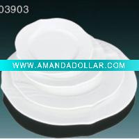 Wholesale 2012 Hot Sale White Ceramic Round Flat Plate