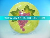 Wholesale green ceramic round plate
