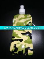 Wholesale plastic drinking foldable water bottle 480ml(16 oz)