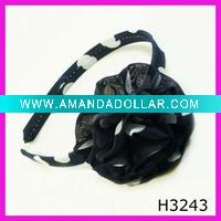 Wholesale Fashion polka dot chiffon flower headdress