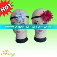 Wholesale HOT! Fashion knit headband flower Elastic hair band