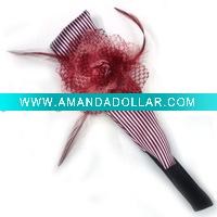 Wholesale Chiffon Flower Feather Headband/hair accessory