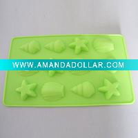 Wholesale 12 Cups Silicone Shell Shape Ice Cube Tray