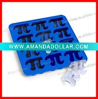 Wholesale food-grade pi shape silicone ice mold/ice tray