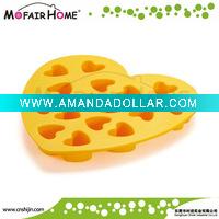 Wholesale 2012 hot selling cute heart shape silicone food freezer tray