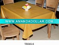Wholesale beauty yellow color print pvc table cloth