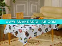 Wholesale newest printed pvc table cloth with wave border