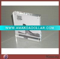 Wholesale Mini Square Transparent Company Plastic Lucite Photo Frame