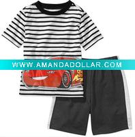 Wholesale 2012 cute baby boys Car design baby pajamas ,kids children sleepwear