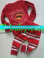 Wholesale children clothes/latest fashion kids long sleeve pajamas