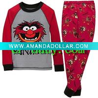 Wholesale 2012 new design 100% cotton soft long sleeve children/baby/kid breathed pajamas/sleepwear/apparel suit/set