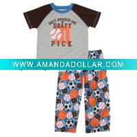 Wholesale children clothes /kids new style short sleeve pajamas