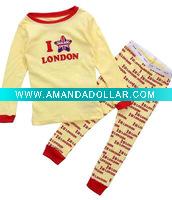 kids pajamas,100%cotton.2012 designs