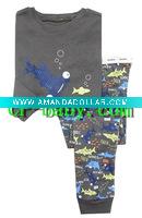 Wholesale children/kid/baby Long Sleeve Lovely fish printed pictures pajamas/sleepwear