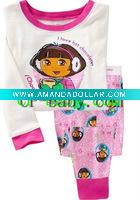 Wholesale 2012 new designed children/kid/baby Long sleeve pajamas sets