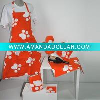 Wholesale Kitchen towel set/Apron/Oven mitt/Pot holder