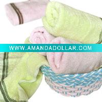 Wholesale 100% cotton bright colored towel set