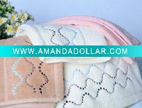 Cotton Terry towel sets with wave pattern