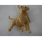 Wholesale Beauty Leopard design gold plated stylish metal buckle Diamond Sticking 9ajn32