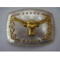 Wholesale Fashion bull design gold sliver plated Men's metal buckles 9ajn35