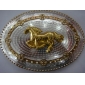 Wholesale Horse design gold sliver plated Men's metal buckles fashion 9ajn36