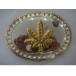 Wholesale Maple leaf design gold sliver plated Men's fashion metal buckle 9ajn53