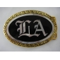 Wholesale Oval shape black varnish fashion LA designed buckle for men 9ajn62