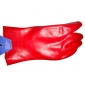PVC fully dipped rough finish open cuff red working gloves