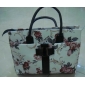 Wholesale Most fashionable lady's handbag rose printing leather bags