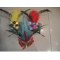 Wholesale Elaborate Venetian Mask With Attached Colored Feather For Mardi Gras Or Masquerade Style Event