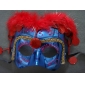 Wholesale Elegant Half Face Queen Venetian Mask With Feather For Mardi Gras Or Masquerade Style Event