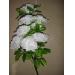Wholesale 12pcs white carnation bunch artificial flowers 97rn02