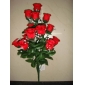 Wholesale 12pcs of fashion artificial rose flowers red color 97rn07
