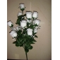 Wholesale 12pcs of stylish artificial rose flowers white color 97rn08