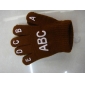 Letter Printed Acrylic Knitting Gloves 9btl05