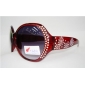 Wholesale Red fashionable mirror AC framework PC ladies' with diamonds sunglasses 9c6n43