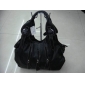 Wholesale Stylish women's handbags PVC leather fresh black color 9c8n01